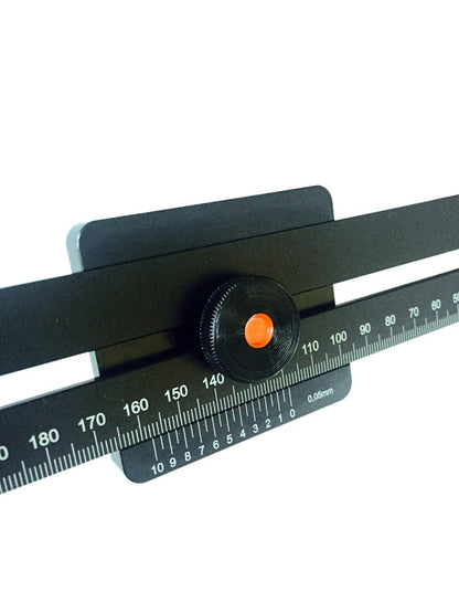 Afschrijfliniaal 300mm gehard aluminium