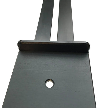 Afschrijfliniaal 200mm gehard aluminium met extra grote aanslaghaak