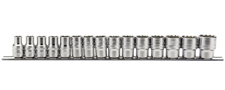 3/8" Doppenrail 12-kant, 15dlg