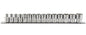 3/8" Doppenrail 12-kant, 15dlg