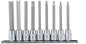 3/8" Doppenrail inbus lang, 9dlg