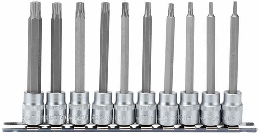 3/8" Doppenrail torx lang, 10dlg (501323)