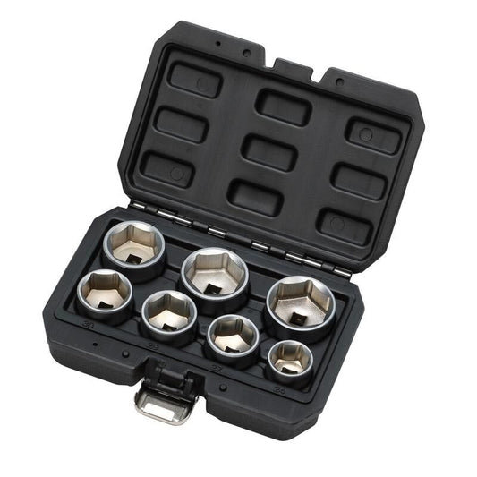 3/8" Doppenset tbv oliefilter, 7dlg