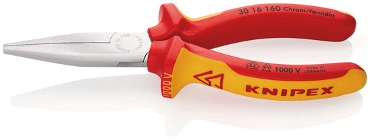 KNIPEX 30 16 160 Langbektang geïsoleerd met meer-componentengrepen, VDE-getest verchroomd 160 mm