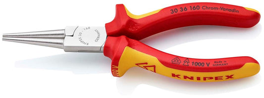 KNIPEX 30 36 160 Langbektang geïsoleerd met meer-componentengrepen, VDE-getest verchroomd 160 mm