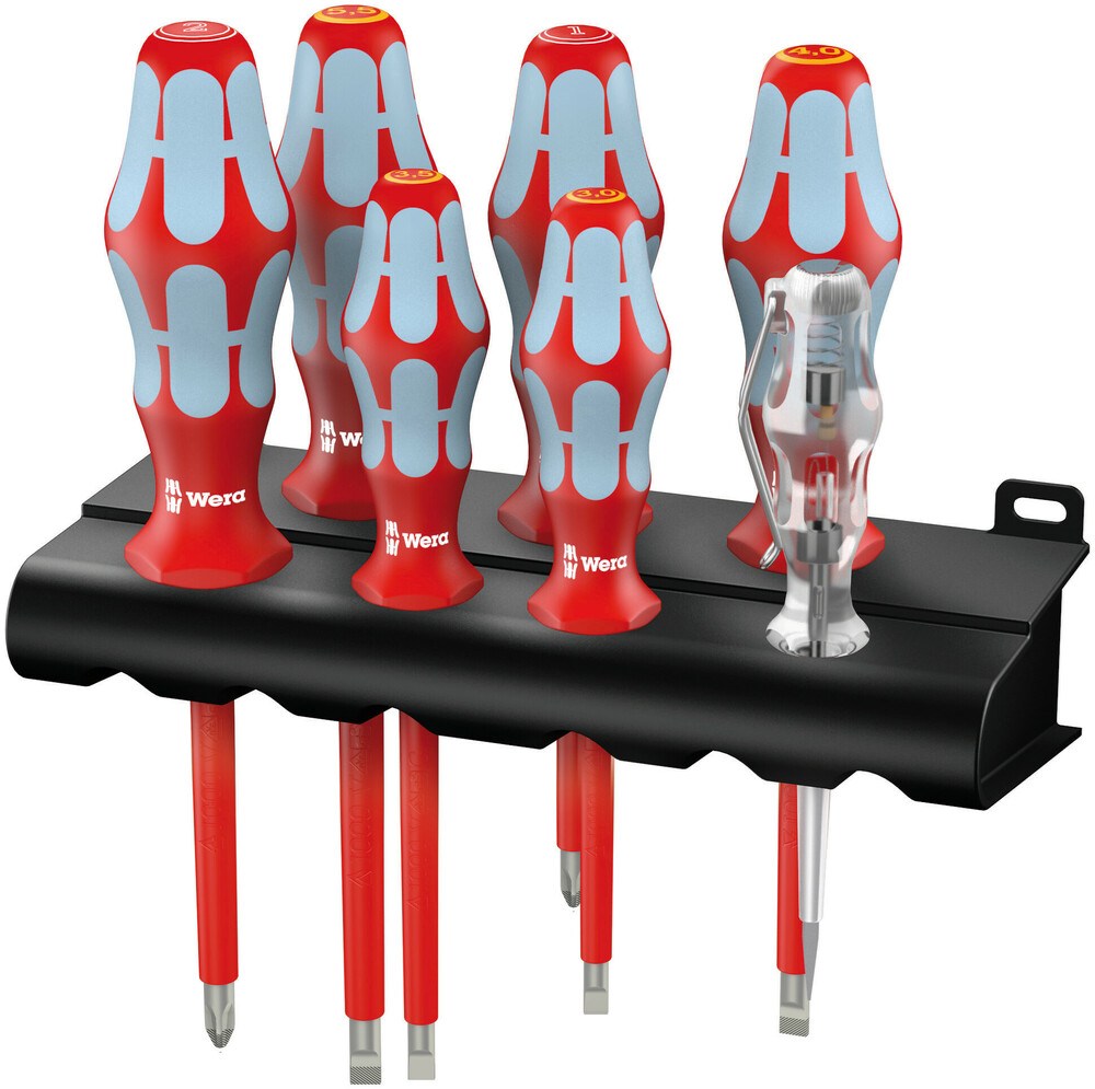 3160 I/7VDE SCHROEVENDRAAIERSET, RVS + HOUDER, 7 -DELIG