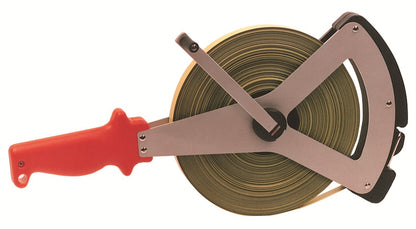 Rolbandmaat, 30m, 13mm breed mm verdeling, stalen band, Klasse II