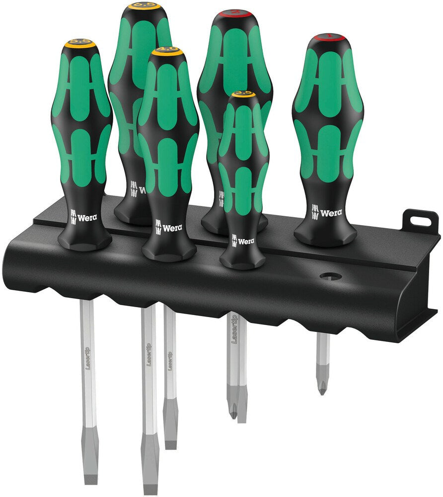 334 SK/6 SCHROEVENDRAAIERSET KRAFTFORM PLUS LASERTIP + HOUDER, 6 -DELIG