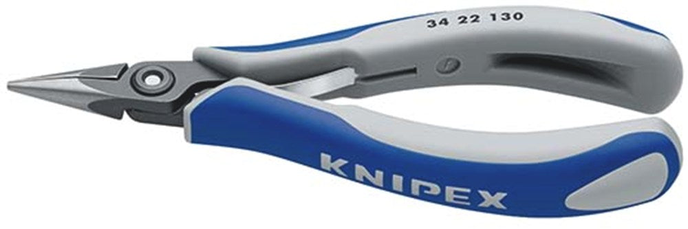 KNIPEX 34 22 130 Precisie elektronicatang met meer-componenten greep gebruineerd 130 mm
