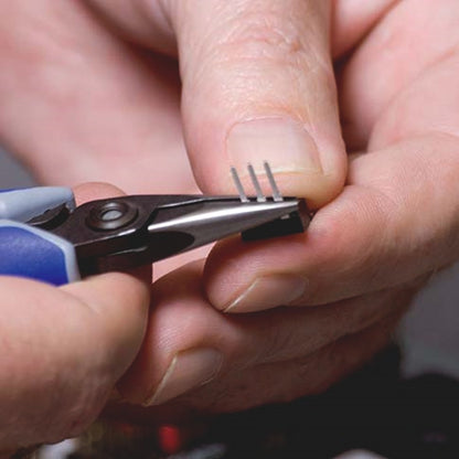 KNIPEX 34 22 130 Precisie elektronicatang met meer-componenten greep gebruineerd 130 mm