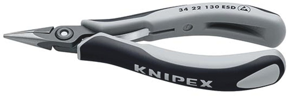KNIPEX 34 22 130 ESD Precisie elektronicagrijptang ESD met meer-componenten greep gebruineerd 130 mm
