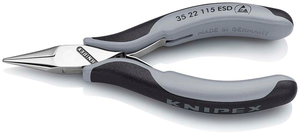 KNIPEX 35 22 115 ESD Elektronica-grijptang ESD met doorgestoken scharnier met meer-componenten greep