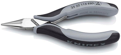 KNIPEX 35 22 115 ESD Elektronica-grijptang ESD met doorgestoken scharnier met meer-componenten greep