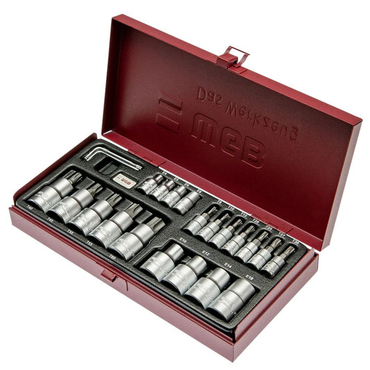 1/2" set schroevendraaier-dop Torx en binnen-Torx, TX8-TX60, E4-E18