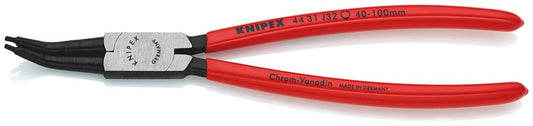 KNIPEX 44 31 J32 Borgveertang voor binnenringen in boringen 45° gebogen met kunststof bekleed zwart