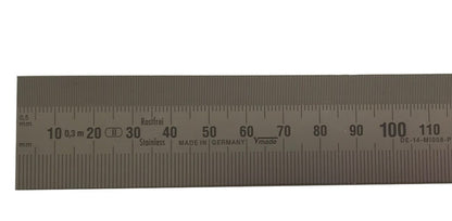 Liniaal RVS 2000x30x0.8mm matverchroomd mm+1/2mm dubbelzijdig, klasse 2, DIN2768