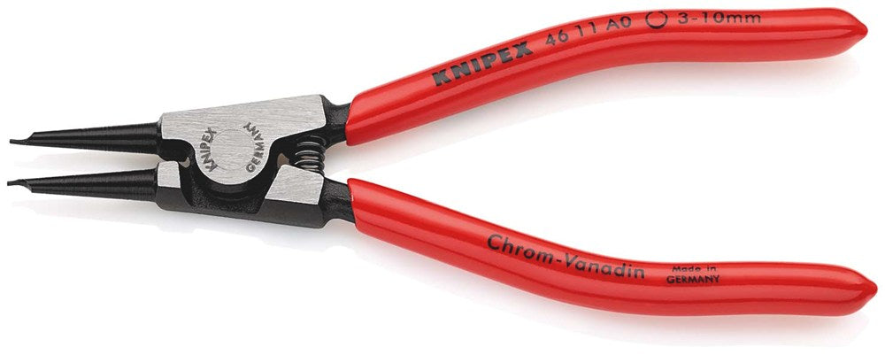 KNIPEX 46 11 A0 Borgveertang voor buitenringen op assen met kunststof bekleed zwart geatramenteerd 1