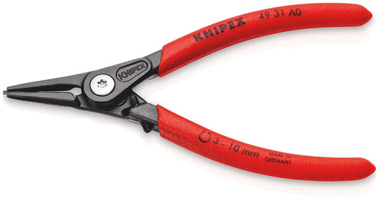 KNIPEX 49 31 A0 Precisie-borgveertang voor buitenringen op assen met uitrekbeveiliging met antslip k