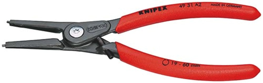 KNIPEX 49 31 A2 Precisie-borgveertang voor buitenringen op assen met uitrekbeveiliging met antslip k