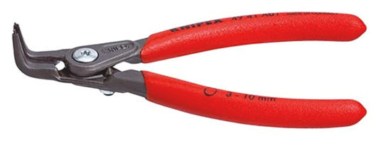 KNIPEX 49 41 A01 Precisie-borgveertang voor buitenringen op assen met antslip kunststof bekleed grij