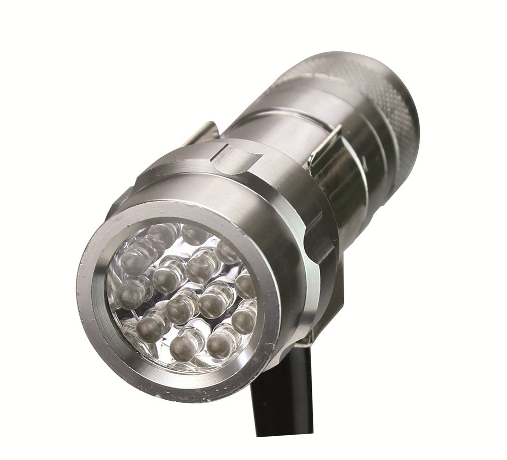 LED-Leuchte flexiblem Gestange rundem Dauermagnet 30kg. Hohe 210mm