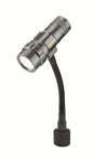 LED-Leuchte flexiblem Gestange rundem Dauermagnet 30kg. Hohe 210mm