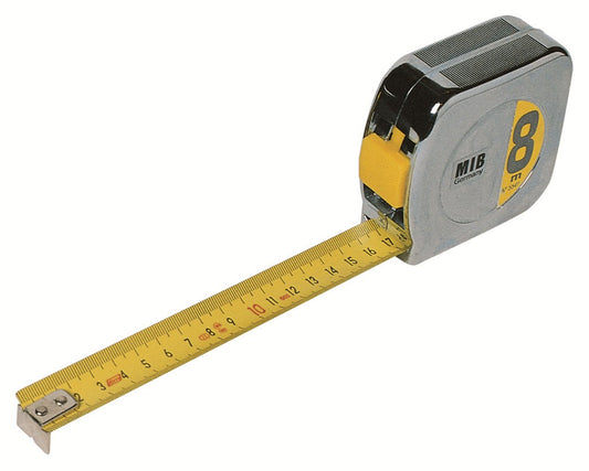Rolbandmaatmeter 10mtr. bandbreedte 25mmm ABS behuizing