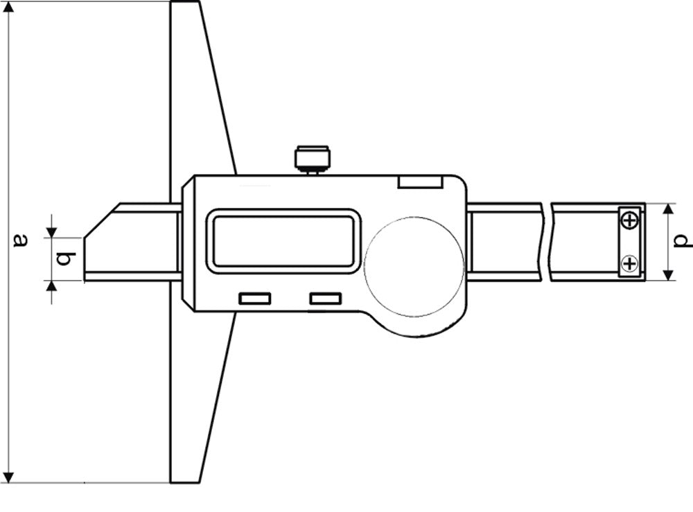 Digitale diepteschuifmaat 300x150mm IP67, water en stofdicht
