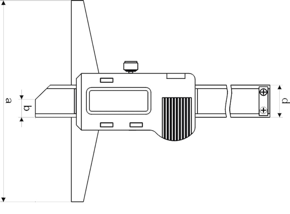 Digitale diepteschuifmaat 150x100mm IP67, water en stofdicht