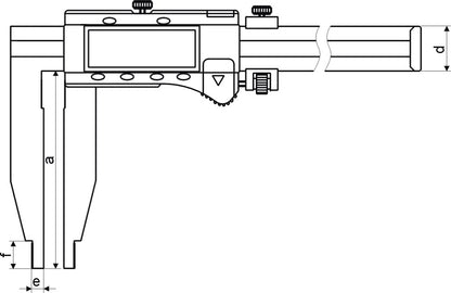 Digitale werkplaats schuifmaat 600x300mm o.Sp. m.F. Abl. 0,01mm/inch