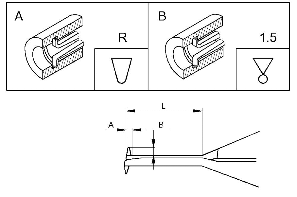 Digitale binnenmicrometer 5-15mm ronde punten R0,3