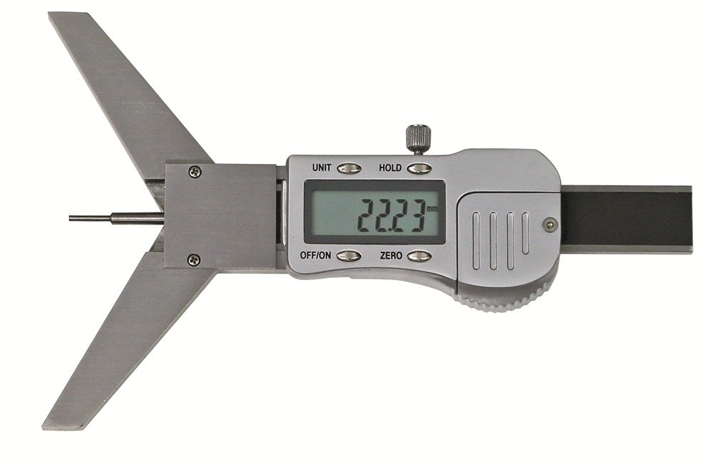 Digitale diepteschuifmaat 0-50mm hoekmeetbrug 120°, voor assen 5-200mm