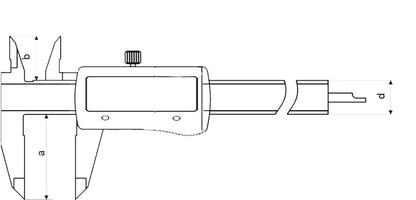 Digitale schuifmaat 200x50mm met ABSO- LUUT systeem "IP54"
