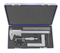 Meetset 4-dlg met o.a. schuifmaat 150x40 met momentblokkering in cassette