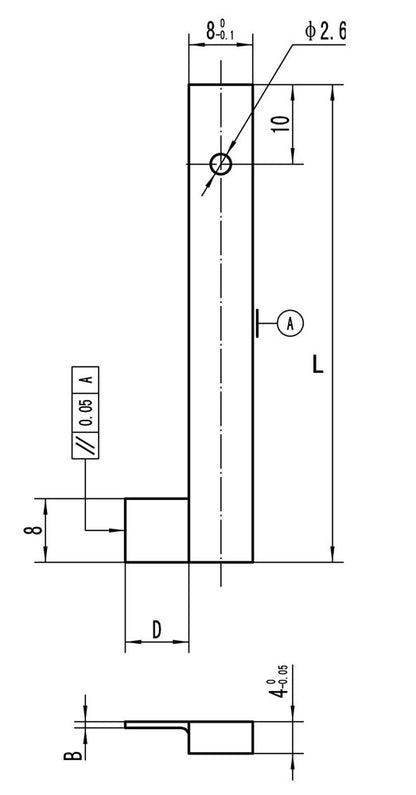 Meetinzetten voor art.nr 6101 voor groefmeting L=60mm