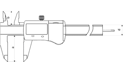 Digitale schuifmaat 150mm met pauze indicatie, ABS