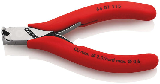 KNIPEX 64 01 115 Elektronica-voorsnijtang met antislip kunststof bekleding 115 mm