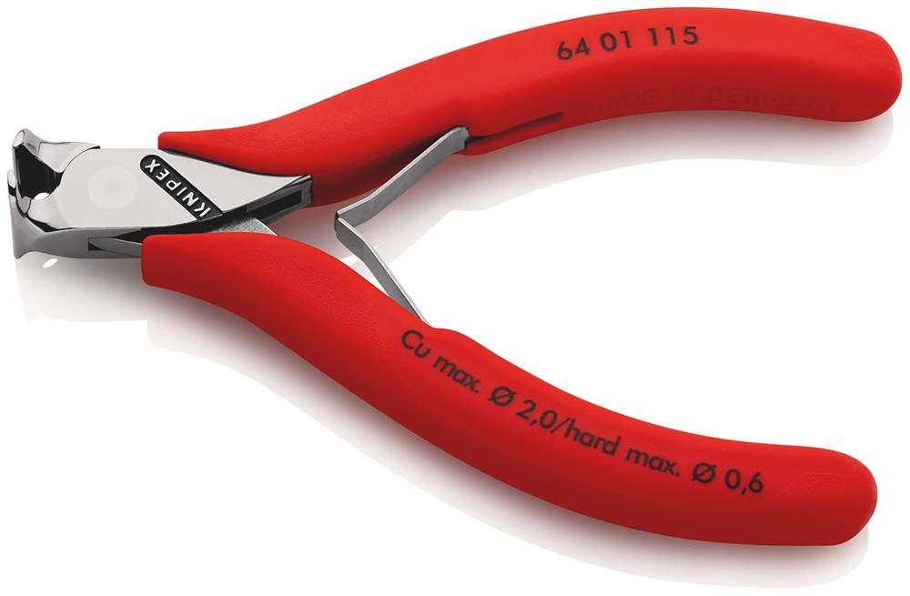 KNIPEX 64 01 115 Elektronica-voorsnijtang met antislip kunststof bekleding 115 mm