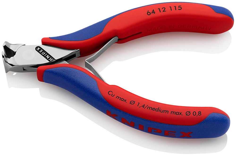 KNIPEX 64 12 115 Elektronica-voorsnijtang met meer-componenten greep 115 mm