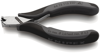 KNIPEX 64 12 115 ESD Elektronica-voorsnijtangen ESD met meer-componenten greep 115 mm