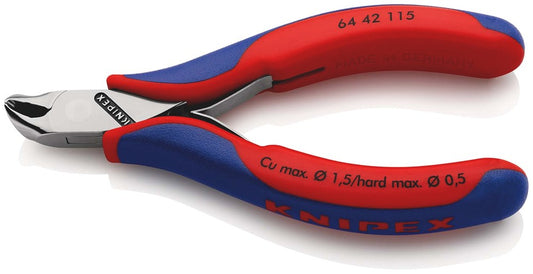 KNIPEX 64 42 115 Elektronica-voorsnijtang met meer-componenten greep 115 mm