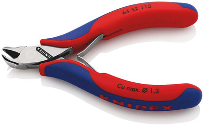 KNIPEX 64 52 115 Elektronica-voorsnijtang met meer-componenten greep 115 mm