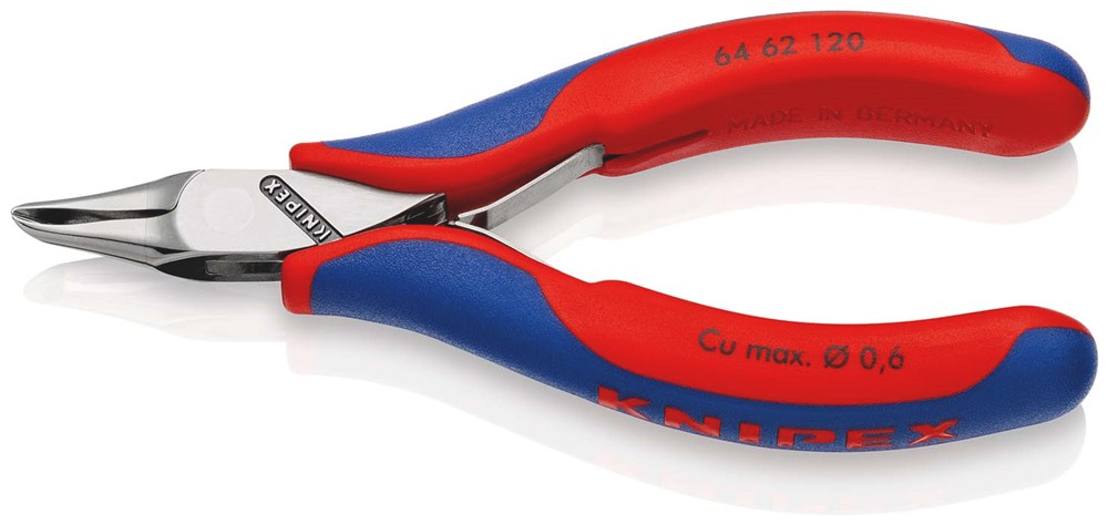 KNIPEX 64 62 120 Elektronica-voorsnijtang met meer-componenten greep 120 mm
