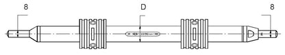 Bevestigingsschroeven 825mm Bolvormig, diameter 16mm