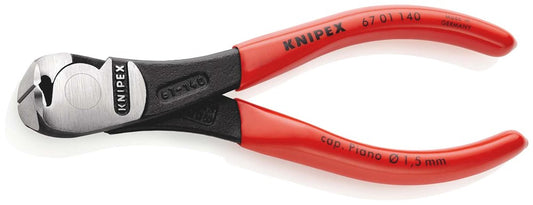 KNIPEX 67 01 140 Kracht-voorsnijtang met kunststof bekleed zwart geatramenteerd 140 mm