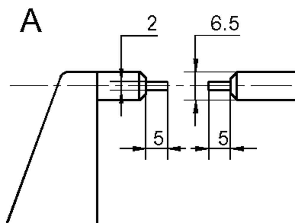 Micrometer 25-50mm met getrapt meetvlak dia. 2x5mm, aflezing 0,005mm