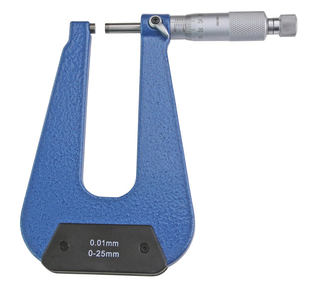 Micrometer 25-50mm met extra diepe beu- gel van 100mm, aflezing 0,01mm