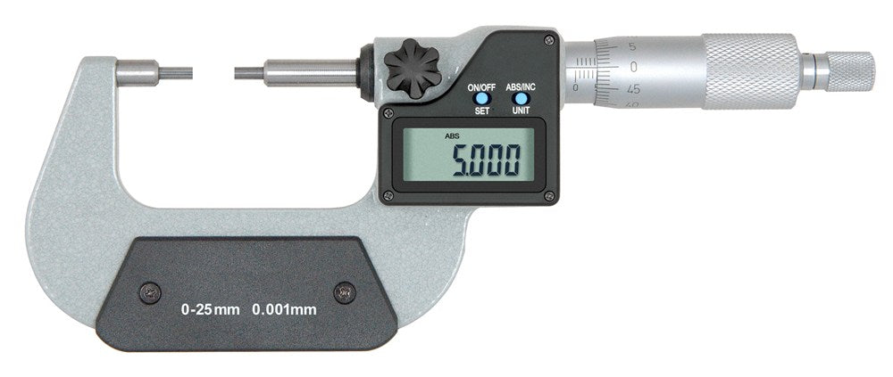 Digitale meetschroeven 25-50mm IP65, meetpennen2x5mm
