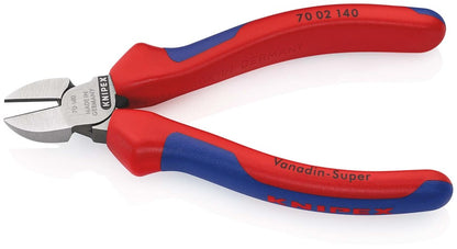 KNIPEX 70 02 140 Zijsnijtang met meer-componenten greep zwart geatramenteerd 140 mm