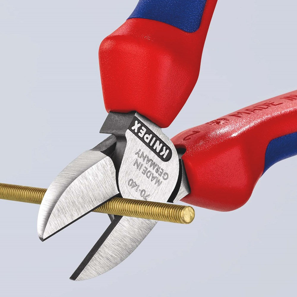 KNIPEX 70 02 140 Zijsnijtang met meer-componenten greep zwart geatramenteerd 140 mm